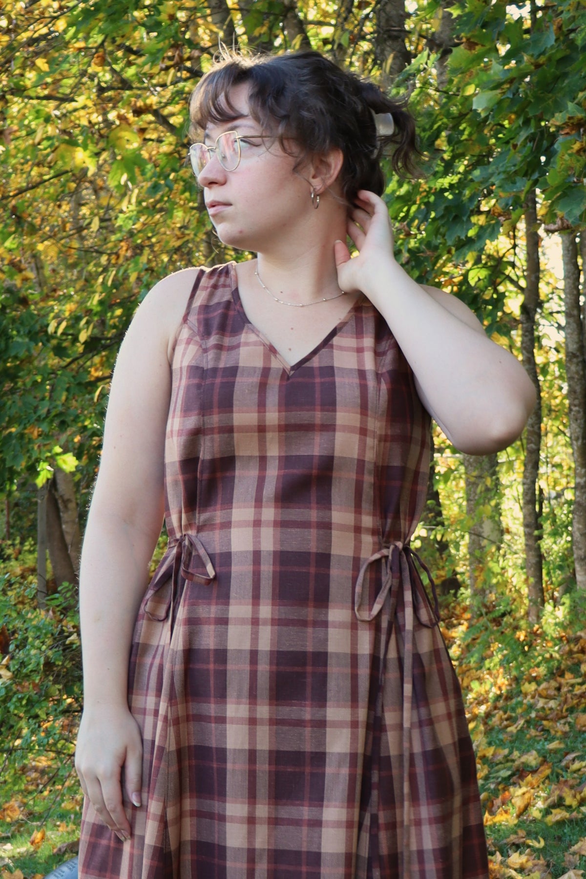 Tamara Dress Brown Plaid