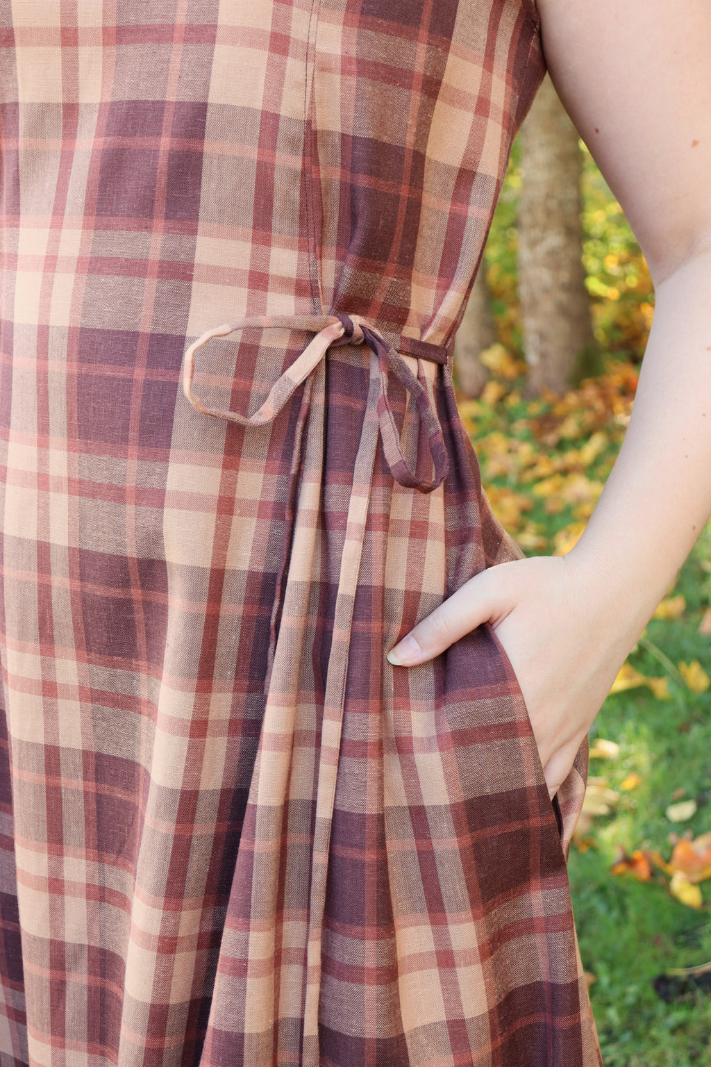 Tamara Dress Brown Plaid