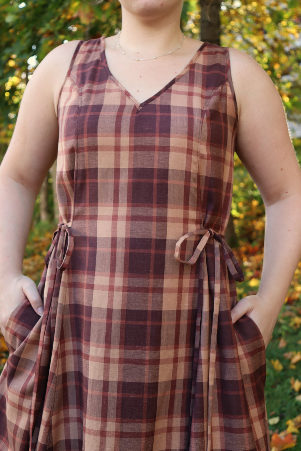 Tamara Dress Brown Plaid