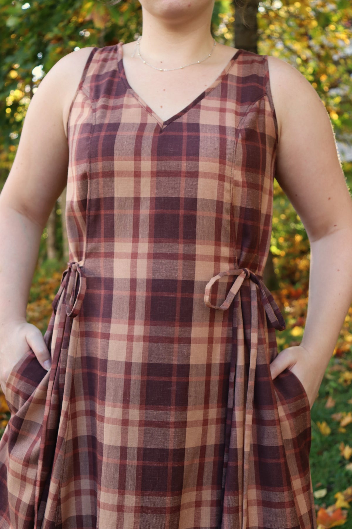 Tamara Dress Brown Plaid
