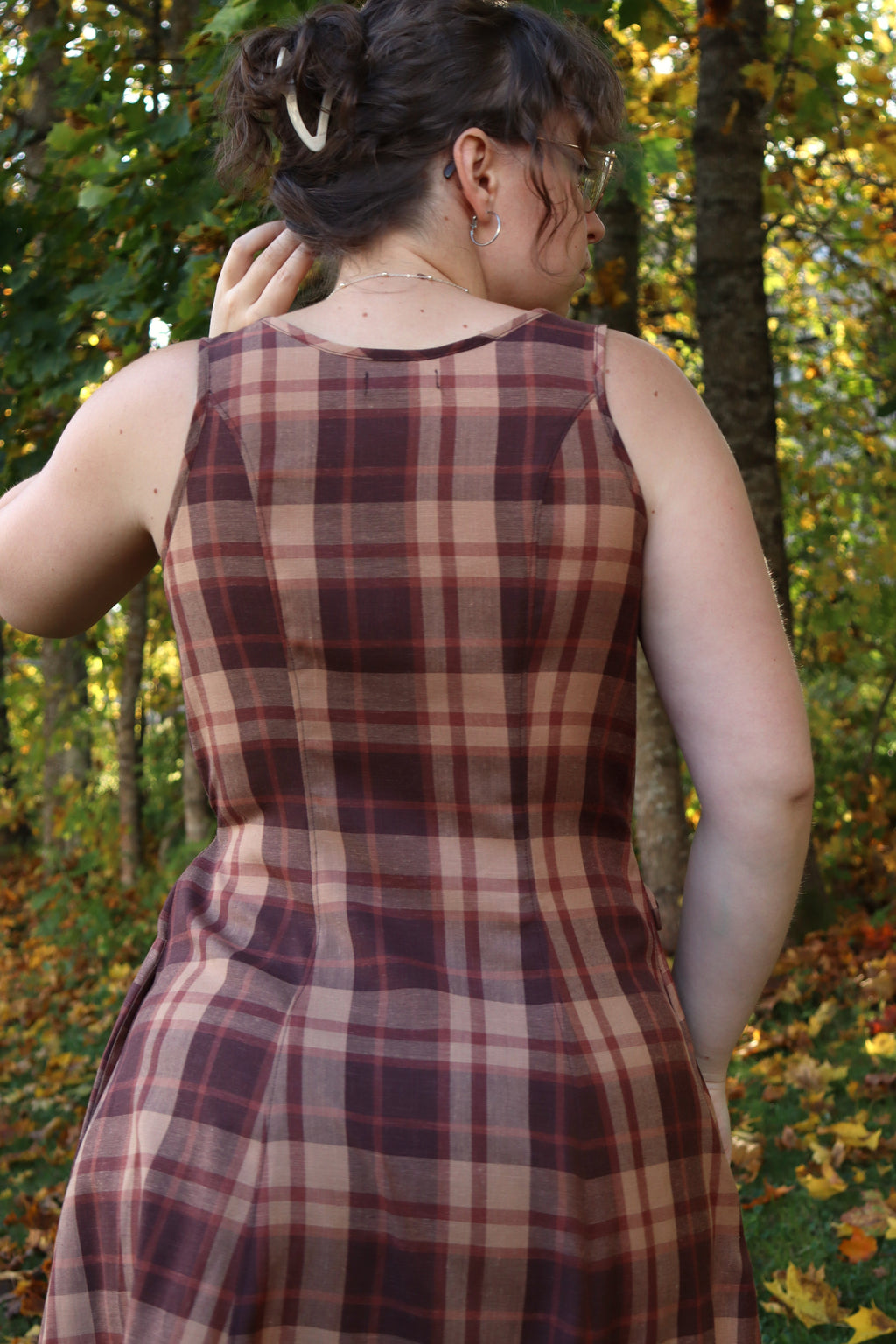 Tamara Dress Brown Plaid