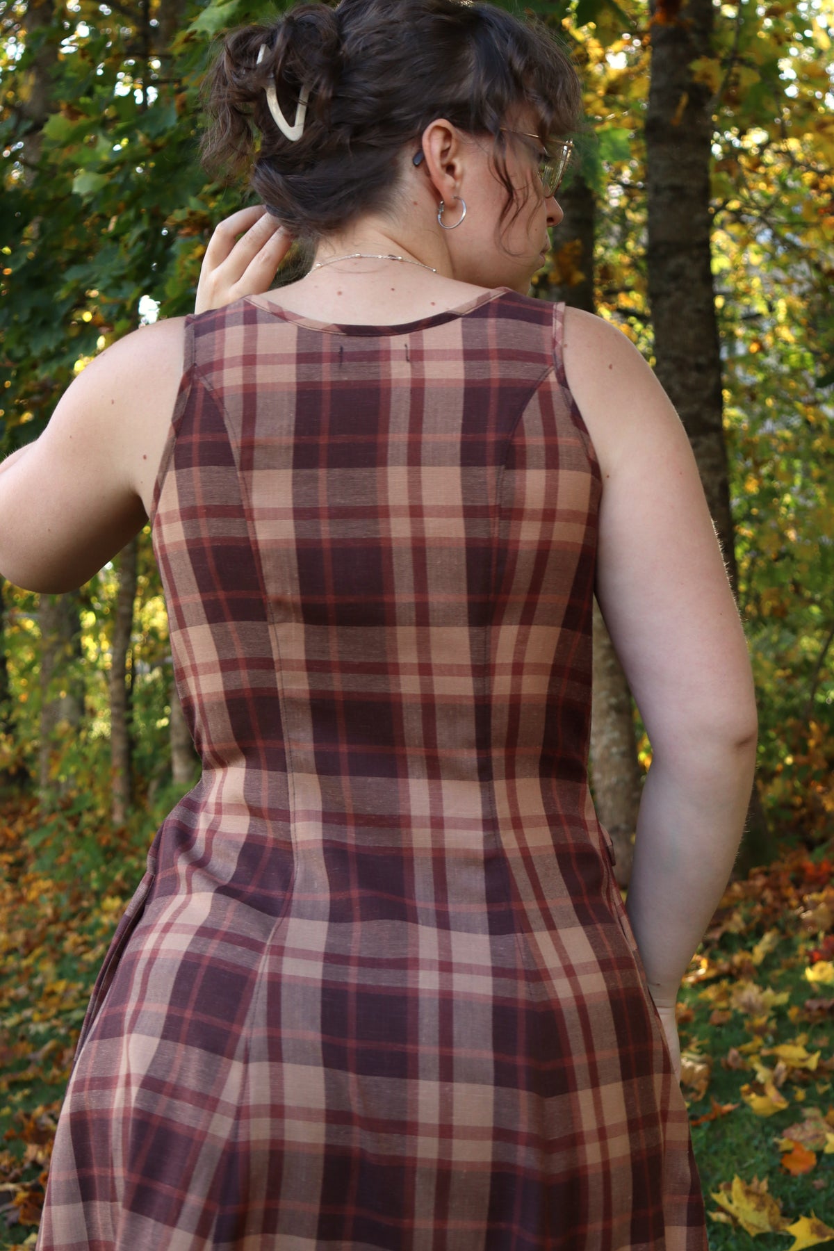 Tamara Dress Brown Plaid