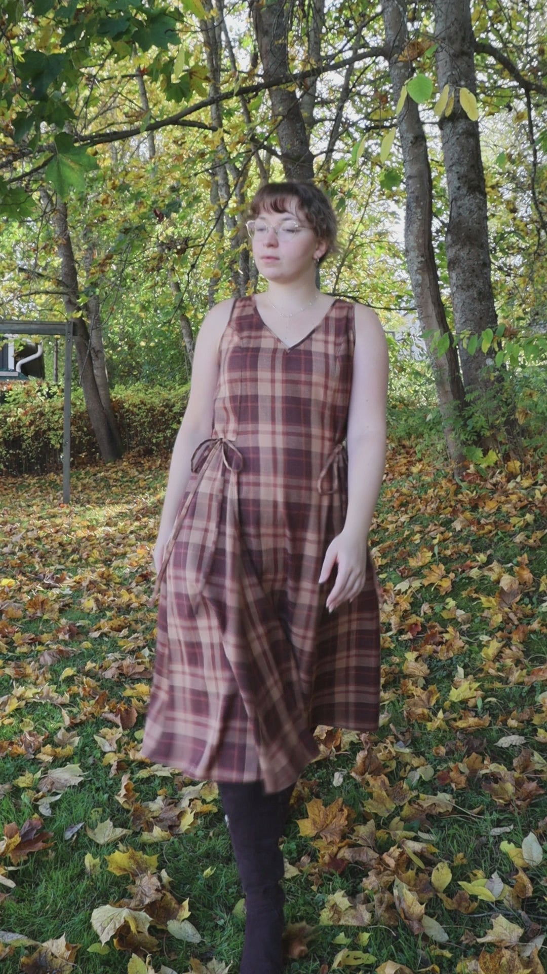 Tamara Dress Brown Plaid